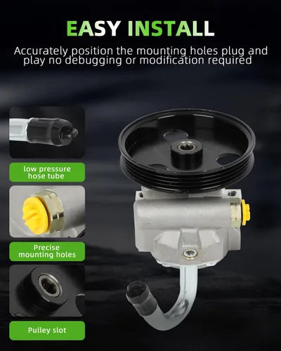 Vista 4 de SCITOO Bomba de dirección asistida, con polea, compatible con Chevrolet Aveo, Aveo5 2009-2011; para Pontiac G3 2009-2010; para G3 Wave 2009