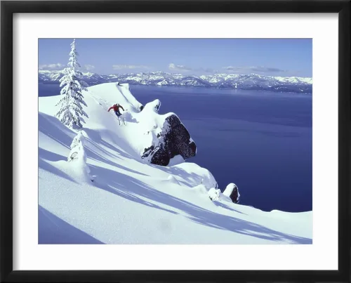 Vista 2 de ART.COM Impresiones artísticas enmarcadas para pared, diseño de lago Tahoe, California, Estados Unidos, decoración escénica, 16 x 12 pulgadas, marco