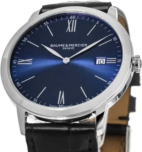 Vista 4 de Baume et Mercier Classima Reloj Hombre 1.575 in Esfera Azul MOA10324, Azul, Moderno