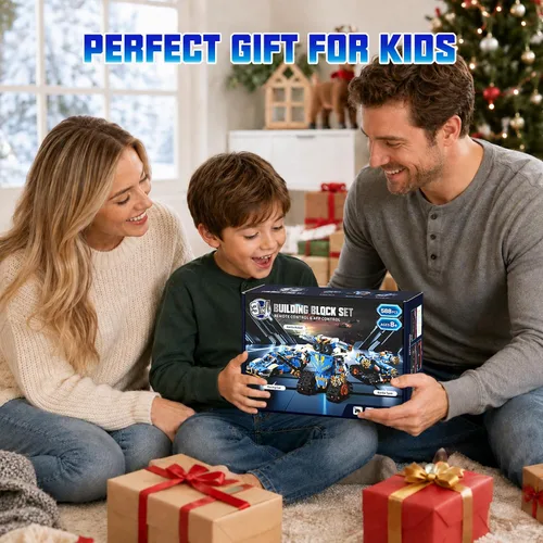 Vista 2 de Kit de construcción de robot STEM 3 en 1 588 piezas, robótica