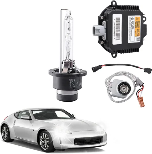 Vista 2 de 28474-89904 Unidad de control de balasto de faro delantero Xenon HID con encendedor y bombilla D2S, compatible con Infiniti EX35 FX35 QX56 QX60 QX70