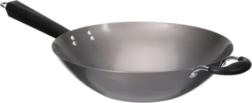 Vista 9 de IMUSA Wok antiadherente de acero al carbono de 9.5 pulgadas con mango de Negro