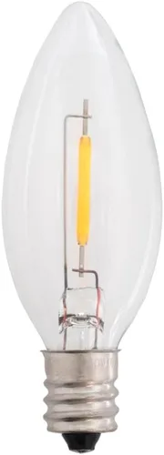 Vista 2 de Creative Hobbies Bombillas LED de repuesto para lámparas eléctricas de velas, velas de ventana, candelabros equivalentes a 7 vatios, transparente
