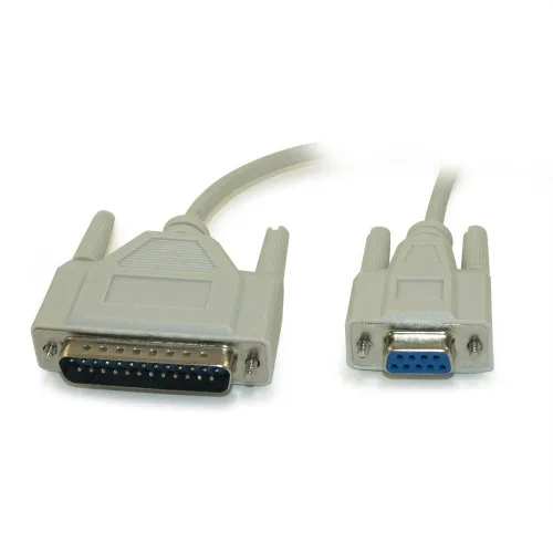 Vista 2 de MyCableMart - Cable serie DB9 hembra a DB25 RS232 macho de 5.9 ft