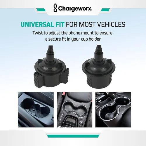 Vista 4 de Soporte magnético para teléfono – Soporte universal para teléfono celular de coche con cuello de cisne ajustable de 360° y base de bloqueo