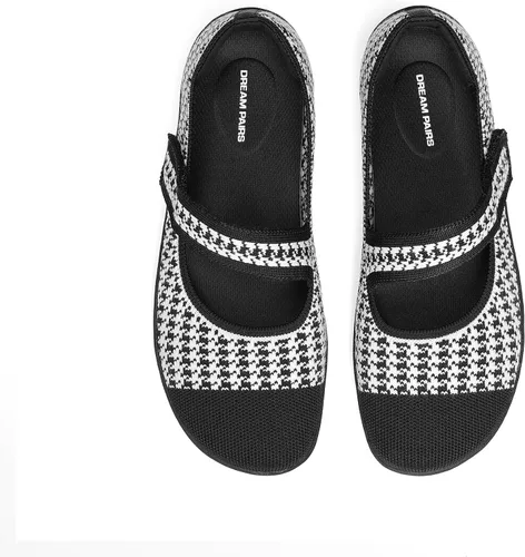 Vista 18 de DREAM PAIRS Zapatos planos Mary Jane de punta ancha para mujer Marrón