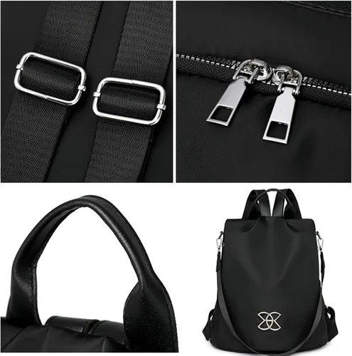 Vista 5 de Mochila para mujer, mochila antirrobo de gran capacidad, impermeable, bolsa de hombro para viajes y negocios
