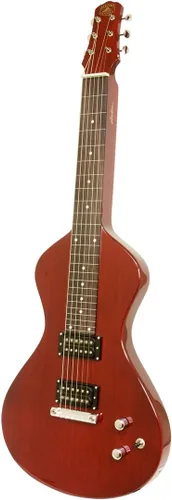 Vista 3 de 2022-23 Asher Guitars Electro Hawaiian ® Junior Lap Steel Guitar - Cereza trans con bolsa de concierto