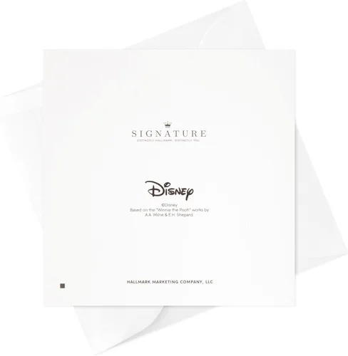 Vista 6 de Tarjeta de baby shower de Hallmark Signature Disney para nuevos padres (Winnie the Pooh y Piglet) Bienvenida al nuevo bebé, Felicidades
