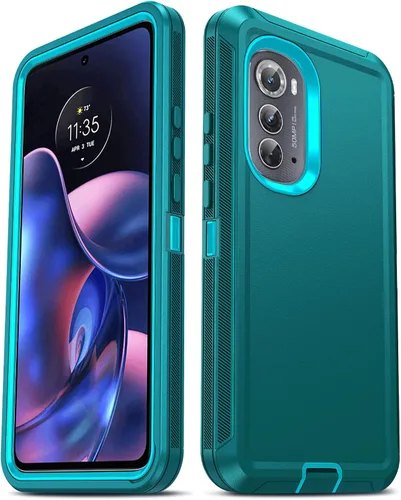 Vista 15 de LeYi Funda para Motorola Edge-2022: 【No es compatible con Edge Plus】 Funda resistente 3 en 1, funda resistente 3 en 1, grado militar, a prueba