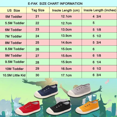 Vista 6 de E-FAK Zapatos para niños y niñas, tenis de lona sin cordones, ligeros, a la moda, casuales, para correr (niños pequeñosbebé)