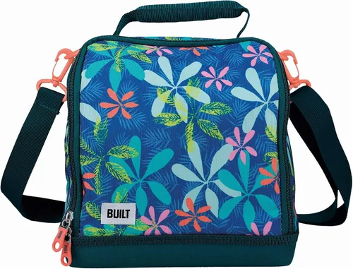 Vista 9 de BUILT Lonchera térmica con diseño "The Mindful", poliéster, gris/rosa pálido, 7.3 x 10.6 x 8.3 in