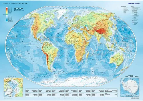 Vista 2 de TREFL Rompecabezas de 1000 piezas, mapa físico del mundo, rompecabezas de la tierra con países, rompecabezas para adultos, Trefl 10463