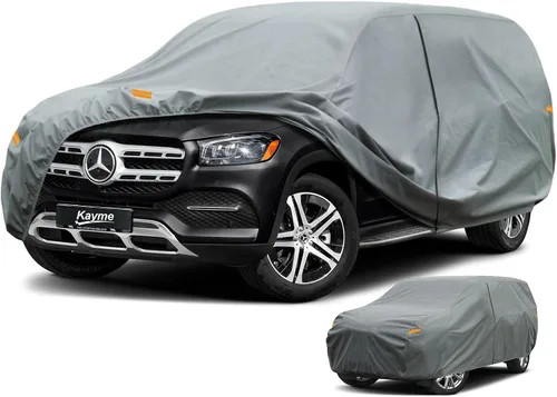 Vista 13 de Kayme - Funda de coche resistente impermeable para todo tipo de clima, cubiertas completas para exteriores, protección contra rayos UV, lluvia
