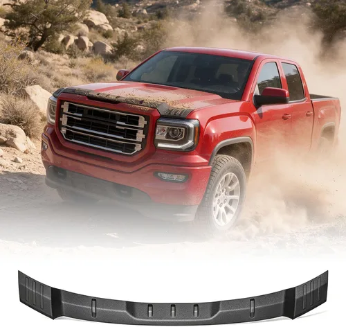 Vista 21 de powoq Deflector de Capó Compatible con Deflector de Capó de 2009-2018 Dodge RAM 1500 Protector de Capó de TPE de Reemplazo para 2009 2010 2011 2012