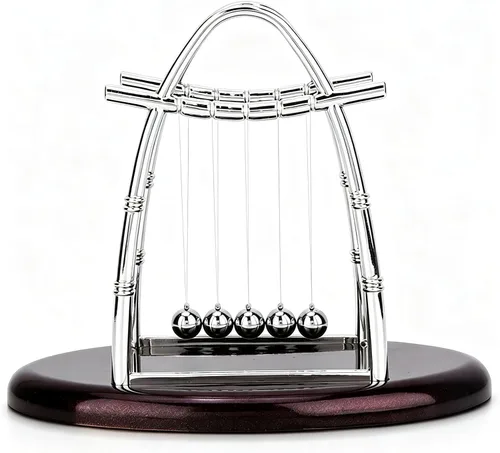 Vista 10 de Newtons - Bolas de equilibrio para cuna, bolas cinéticas oscilantes, bolas de equilibrio educativas de física, bolas de equilibrio de escritorio