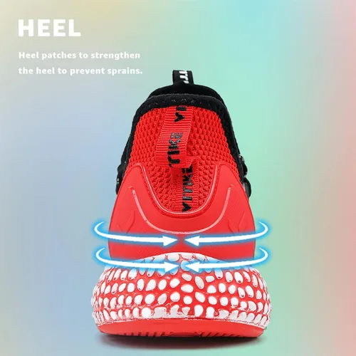 Vista 6 de WETIKE - Zapatos de malla para niños, ligeros, de correr, con talón abierto