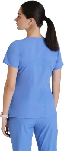 Vista 2 de Barco ONE - Top de 5 bolsillos con cuello en V para mujer, elástico en 4 direcciones