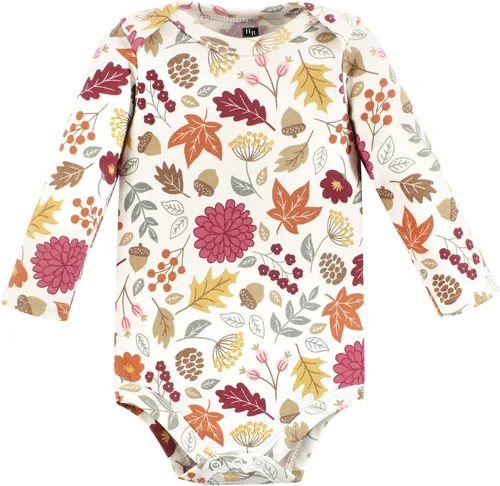 Vista 4 de Hudson Baby Baby-Boy y baby-girl día festivo de manga larga crecer con Me Bodysuits, 4unidades)