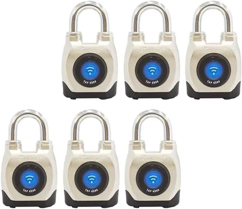 Vista 8 de 4.ª GEN. Candado inteligente para exteriores, resistente a la intemperie, diseño resistente para uso comercial, Bluetooth + NFC (paquete de 1)