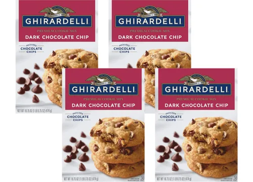 Vista 10 de Ghirardelli Brownie & Cookie Mix Variety Pack – Dark Chocolate Chip Cookie Mix (16.75 oz) & Salted Caramel Brownie Mix (16 oz), 2 Count