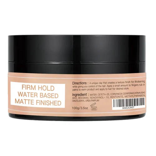 Vista 9 de Arcilla para peinar el cabello, pasta mate para el cabello para hombres, textura mate a base de agua, pomada de arcilla ideal para todos los tipos