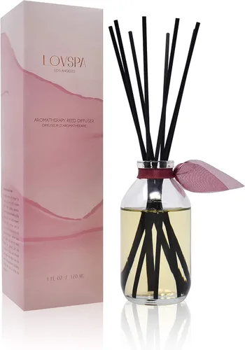 Vista 18 de Set de difusor de cañas, difusor de aceite perfumado con aroma a ámbar romántico y varillas, accesorios de fragancia para el hogar para decorar