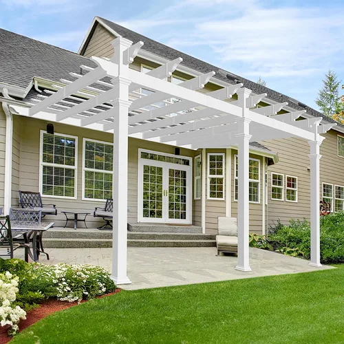 Vista 2 de Vita Valencia – Pérgola de vinilo independiente de 12 x 16 pies (3.66 x 4.88 m)