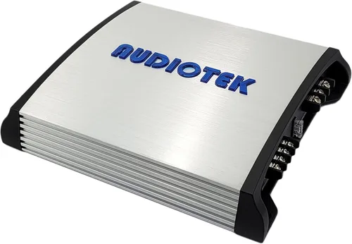 Vista 3 de AUDIOTEK AT2400S Amplificador estéreo de coche de 2 canales, 2400 vatios, 2 ohmios estables, indicador LED, rango completo, perilla de graves