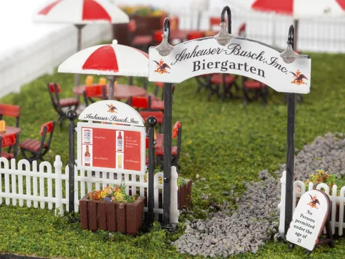 Vista 8 de Lionel Anheuser-Busch Biergarten HO Gauge Kit de construcción de tren