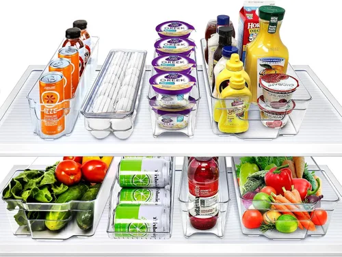 Vista 8 de Sorbus - Contenedores para refrigerador y congelador, organizador de refrigerador, contenedores de almacenamiento de alimentos apilables