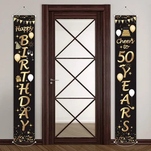 Vista 9 de Blulu 2 carteles decorativos de cumpleaños de 30 años para hombres y mujeres, suministros de decoración de fiesta de feliz cumpleaños de 30 años