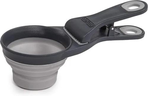 Vista 19 de Dexas Popware - Klip Scoop plegable para mascotas, diseño 3 en 1, conveniente taza medidora, recogedor de alimentos y clip para bolsa, cuchara