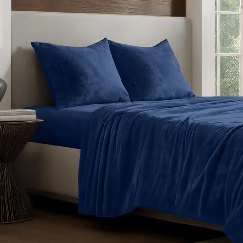 Vista 16 de Bare Home Juego de sábanas de microfelpa de forro polar, tamaño individual, terciopelo ultrasuave, acogedor y cálido, comodidad de felpa para todas