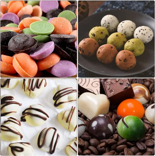 Vista 6 de Palksky Molde de silicona pequeño de 140 cavidades redondo/molde de gotas de chocolate semicircular/bandeja para golosinas para perros/molde de 1