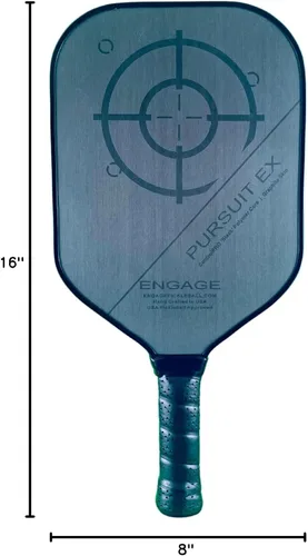 Vista 8 de Engage Pursuit EX - Paleta de pickleball de grafito - Textura rugosa para un giro duradero - Núcleo sensible para control y tacto - Agarre estándar