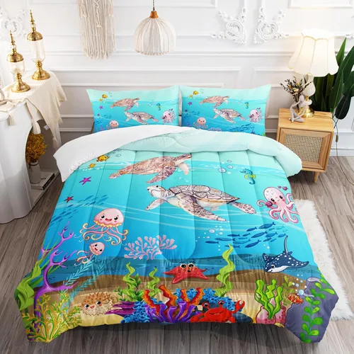 Vista 11 de Juego de edredón de mariposa tamaño individual para niñas, niños y adultos, juego de ropa de cama con patrón de flores de lavanda, juego de cama