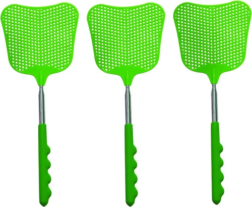 Vista 7 de Juego de Matamoscas de Servicio Pesado, con Mangos Extensibles Telescópicos de Acero Inoxidable Duraderos, para Hogar, Aula, Interior Exterior