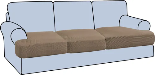 Vista 61 de H.VERSAILTEX Funda elástica para sillón con cojín en forma de T, fundas de cojín en T para sillón y sofá de sala de estar, funda para sofá, funda