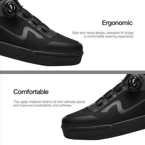 Vista 4 de MTB - Zapatos de ciclismo de montaña para hombre, 2 pernos adecuados para todos los pedales SPD (XCAM), compatibles con Peloton ligero y cómodo