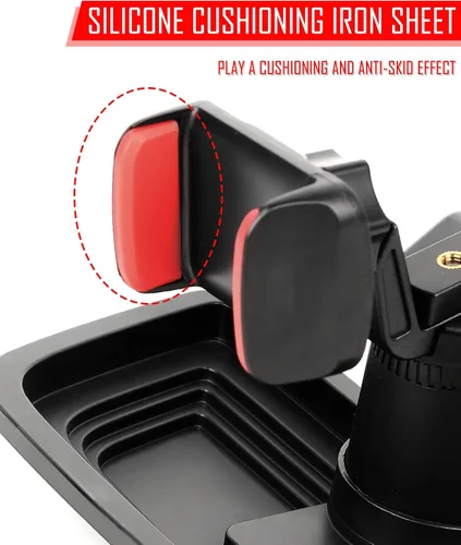 Vista 4 de JeCar Soporte de teléfono JK para salpicadero, accesorios interiores para Jeep Wrangler JK JKU 2011-2018, negro