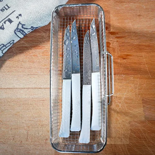 Vista 4 de Opinel Bon Appetit+ Juego de 4 cuchillos dentados aptos para lavavajillas - Cloud