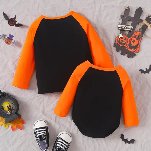 Vista 4 de YOUNGER TREE Disfraz de Halloween para bebé y niño pequeño, camiseta de manga larga, diseño de calabaza, sonrisa, dinosaurio, divertido disfraz