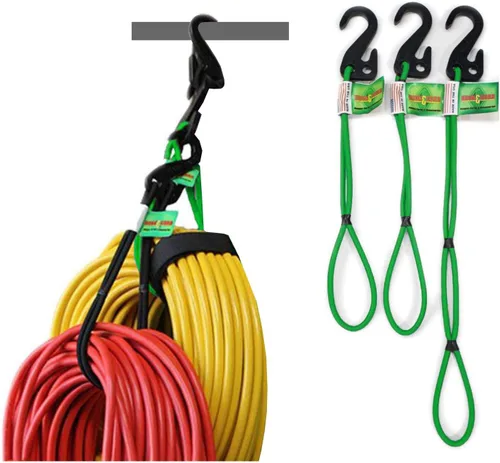 Vista 6 de Cordones para enganchar y colgar - Cordones de almacenamiento y organización - para colgar mangueras, cables, escaleras, bicicletas, herramientas