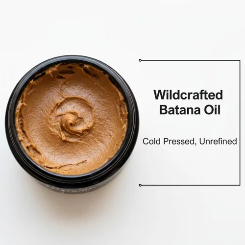 Vista 3 de Aceite de batana Dr. Sebi para el crecimiento del cabello, aceite de batana 100% crudo, orgánico y natural, prensado en frío procedente de Honduras