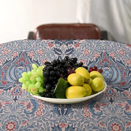 Vista 73 de Mantel Floral Retro de Pájaros, Diseño Original Bohemio William Morris Estampado Cubierta de Mesa para Hogar Picnic Fiesta Comedor Cocina William