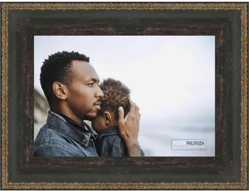 Vista 10 de Poster Palooza 5x5 Inch Traditional Black Complete Wood Square Picture Frame with UV Acrylic Plexiglass, Foam Board Backing & Hardware Included