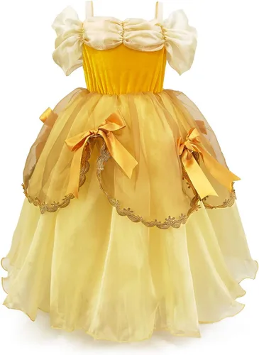 Vista 4 de Disfraz de princesa Cenicienta para niñas, vestido de fiesta de cumpleaños, Halloween