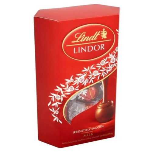 Vista 17 de Lindt LINDOR Caja de Regalo Tradiciones de Trufas de Chocolate con Leche, Caramelo de Chocolate con Leche con Centro de Trufa Suave y Derretido, 6.8