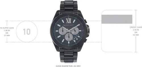 Vista 3 de Michael Kors Brecken - Reloj de cuarzo para hombre con correa de acero inoxidable